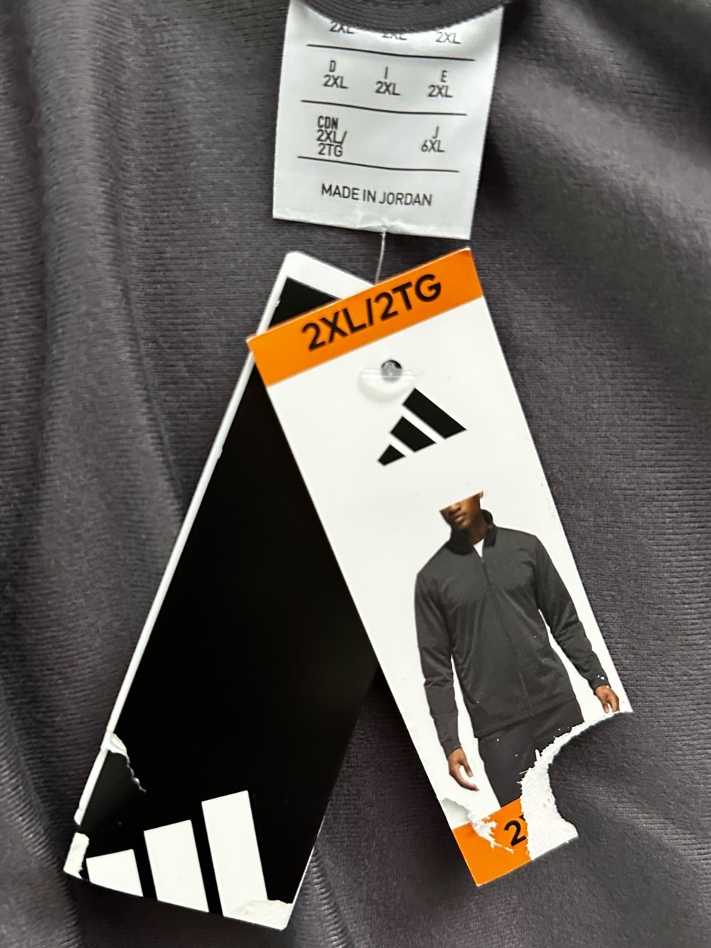 Adidas Men's Gray Tract Performance Tricot Jacket - Picture 4 of 8